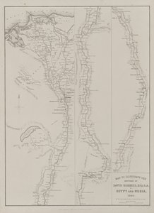 Egypt and Nubia, Volume III: Map to Illustrate the Sketches of David Roberts, Esq: R.A. v Egyptě a Núbii 1849 od Louis Haghe