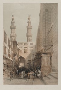 Egypt a Núbie, svazek III: Minarety a velký vchod Metwaleyů, v Káhiře, 1848. od Louis Haghe