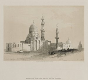 Egypt a Núbie, svazek III: Hrobky chalífů-Káhira. Mešita Ayed Be[y], 1849. od Louis Haghe