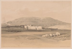 Egypt a Núbie: svazek II – č. 20, Medinet Abou, Théby od Louis Haghe