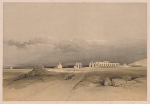 Egypt a Núbie: Svazek II – č. 8, Ruiny Memnonia, Théby od Louis Haghe