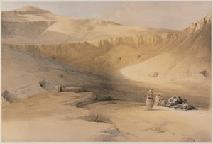 Egypt a Núbie, svazek II: Vchod do hrobek králů Théb, Bab-El-Malouk, 1848. od Louis Haghe