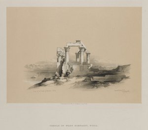 Egypt and Nubia, Volume II: Ruins of the Temple of Kardeseh, Nubia od Louis Haghe