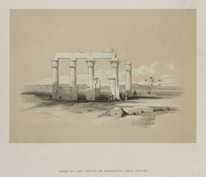 Egypt a Núbie, svazek II: Ruiny chrámu Madamoud, v Thébách, 1847. od Louis Haghe