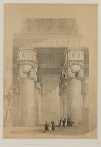 Egypt a Núbie, svazek II: Pohled zpod sloupořadí chrámu Dendera od Louis Haghe