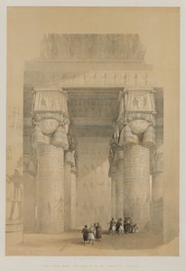 Egypt a Núbie, svazek II: Pohled zpod sloupořadí chrámu Dendera, 1849. od Louis Haghe
