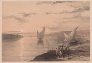 Egypt a Núbie: svazek I - č. 12, Hadjar Silsilis od Louis Haghe