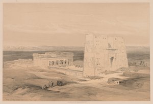 Egypt a Núbie: svazek I – č. 34, chrám v Edfou. Starověká Appolinopolis, Horní Egypt, 1838. od Louis Haghe