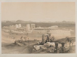 Egypt a Núbie, svazek I: Celkový pohled na ostrov Philae, Núbie od Louis Haghe