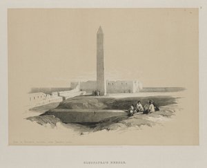 Egypt a Núbie, svazek I: Obelisk v Alexandrii, běžně nazývaný Kleopatřina jehla od Louis Haghe