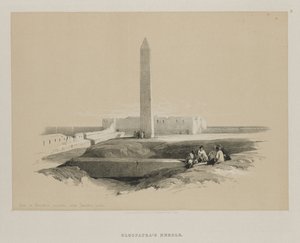 Egypt a Núbie, svazek I: Obelisk v Alexandrii, běžně nazývaný Kleopatřina jehla, 1846. od Louis Haghe