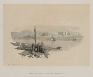 Egypt a Núbie, svazek I: Ruiny Luxoru z jihozápadu, 1846. od Louis Haghe