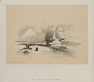 Egypt a Núbie, svazek I: Velká sfinga, pyramidy Gezeeh, 1846. od Louis Haghe