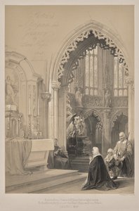 Náčrtky v Belgii a Německu, druhá řada: č. 1 – titulní strana – St. Jacques, Liege od Louis Haghe