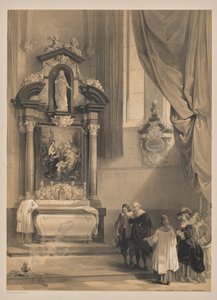 Skici v Belgii a Německu, druhá řada: č. 26 – Rubensova hrobka, St. Jacques, Antverpy od Louis Haghe