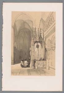 Vodopád od Dom van Regensburg Svatá studna v katedrále v Řezně (název na objektu) od Louis Haghe