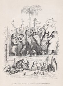 This protest was stifled by the noise of private conversations from Scenes from the..., ca. 1837-47.    1209102   cs       czech Successfully Translated  Original: Violinist and Little Organgrinder, 1610-85. Translat: Violinist and Little Organgrinder, 161