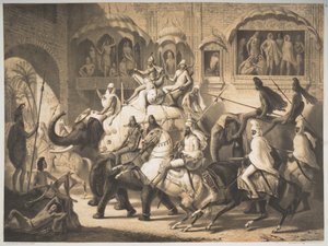 Cesta v Lahore, březen 1842 od Louis Henri de Rudder