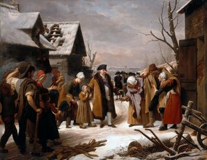 Ludvík XVI. Rozdával almužny chudým z Versailles v zimě roku 1788