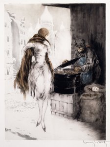 Prodavač kaštanů od Louis Icart