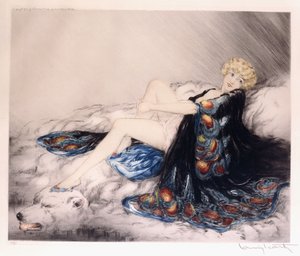 Hedvábný župan od Louis Icart