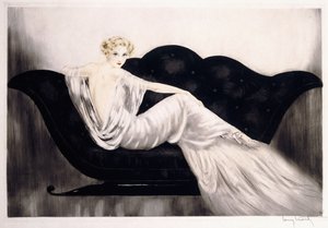 Pohovka, kolem roku 1937 (lept a suchá jehla, namontovaná a zarámovaná)