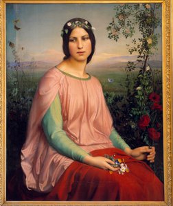 Polní květiny. Obraz Anne Francois Louis Janmot (1814-1892)