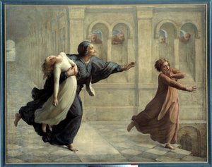 Báseň duše; Noční můra. Obraz Anne Francois Louis Janmot (1814-1892) od Louis Janmot