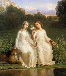 Báseň duše; Virginitas. Obraz Anne Francois Louis Janmot (1814-1892) od Louis Janmot