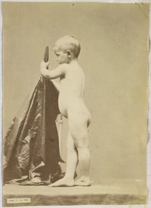 Studie nahého dítěte při pohledu ze strany od Louis Jean Baptiste Igout (attributed to)