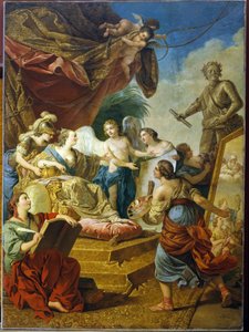 Ruská císařovna Alžběta (carina Alžběta I. Petrovna Romanovová, známá jako Clemente (1709-1762), patronka umění. (Císařovna Alžběta Petrovna jako patronka umění). Obraz Louis Jean Francois Lagrenee (1725-1805), olej na webu