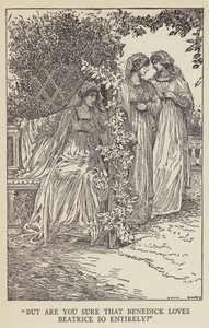 Ale jsi si jistý, že Benedick Beatrice tak úplně miluje? od Louis John Rhead