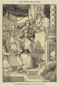 David pomazal krále v Hebronu od Louis John Rhead