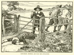 Slabé srdce, nedůvěra a vina Rob Little-Faith (rytina) od Louis John Rhead