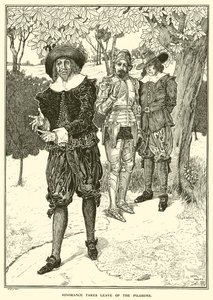 Nevědomost odchází od poutníků (rytina) od Louis John Rhead