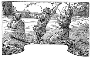 Ilustrace Louis Rhead (1857-1926) k románu „Ostrov pokladů“ od Roberta Louise Stevensona (1850-1894) 1915 od Louis John Rhead