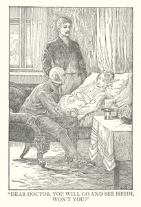 Ilustrace k Heidi od Johanny Spyri (litografie) od Louis John Rhead