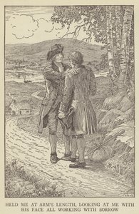 Ilustrace k knize Unesený od Roberta Louise Stevensona od Louis John Rhead
