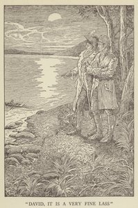 Ilustrace k filmu Uneseno od Roberta Louise Stevensona od Louis John Rhead