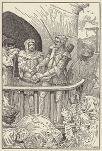 Malý John narychlo přeřízl pouta Willa Stutelyse od Louis John Rhead