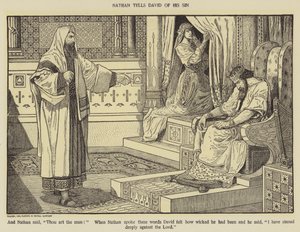 Nátan říká Davidovi o jeho hříchu od Louis John Rhead