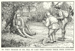 Tak to vystopovali, až nakonec našli svého ubohého kamaráda (litho) od Louis John Rhead