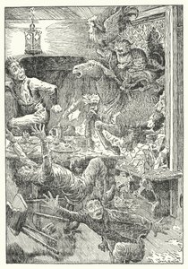 Hudebníci města Brém (litho) od Louis John Rhead