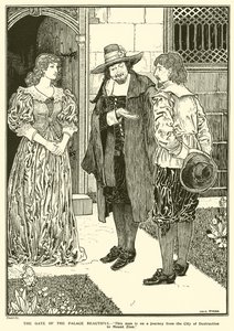 Krásná brána paláce (rytina) od Louis John Rhead