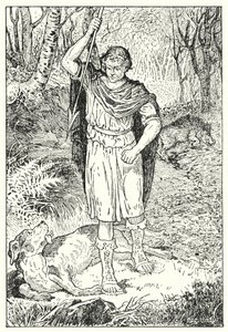 Starý pes (litografie) od Louis John Rhead