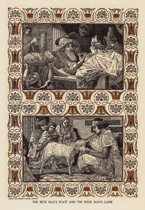 Hostina boháče a beránek chudáka (litografie) od Louis John Rhead
