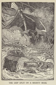 Loď se rozlomila o mocný kámen od Louis John Rhead