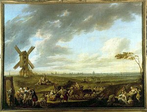 Pohled na Lille pořízený Dieu-de-Marcq - Louis Joseph Watteau dit Watteau de Lille (1731-1798), Musee de Lille