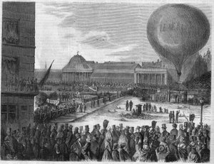 Výstup na kouli ““Le Giant”” v Bruselu 26. září od Louis Joseph Ghemar