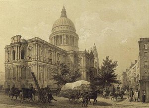Katedrála sv. Pavla, kolem roku 1855 (litho) od Louis Jules Arnout